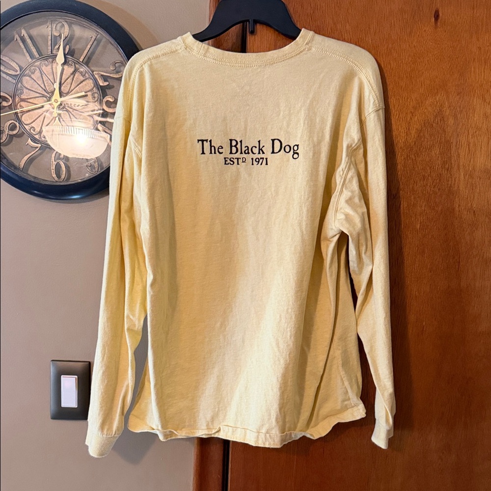 The Black Dog Light Yellow Long Sleeve Shirt Medium - Picture 2 of 3